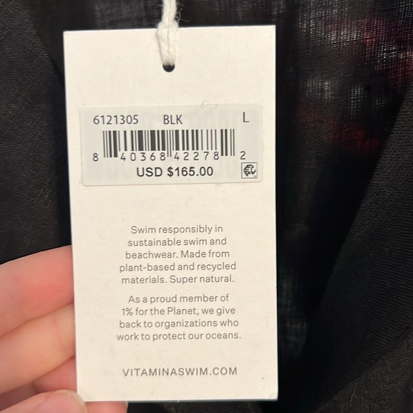 VITAMIN A PLAYA CUTOUT MIDI DRESS (linen) Large from Anthropologie - Picture 4 of 8